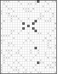 Филиппинский кроссворд #504 “Цветок” Филиппинский кроссворд #504 “Цветок”