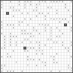 Филиппинский кроссворд #488 “Лошадка” Филиппинский кроссворд #488 “Лошадка”