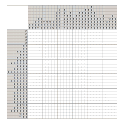 Японский кроссворд #606 “Чаплин”