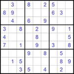 Судоку 9х9 #1007 легкий