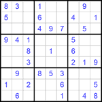 Судоку 9х9 #1020 легкий