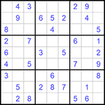 Судоку 9х9 #1022 легкий