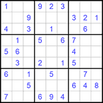 Судоку 9х9 #1028 легкий