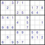 Судоку 9х9 #1039 легкий