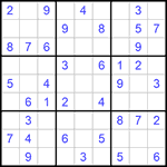 Судоку 9х9 #943 легкий