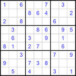 Судоку 9х9 #979 легкий