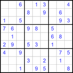 Судоку 9х9 #981 легкий