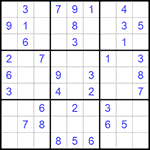 Судоку 9х9 #985 легкий