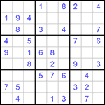 Судоку 9х9 #987 легкий
