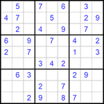 Судоку 9х9 #991 легкий