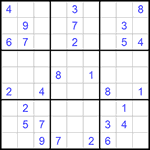 Судоку 9х9 #1007 средний