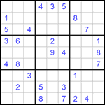 Судоку 9х9 #929 средний