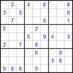 Судоку 9х9 #990 средний