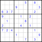 Судоку 9х9 #1000 трудный