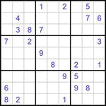 Судоку 9х9 #1005 трудный