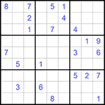 Судоку 9х9 #1006 трудный