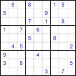 Судоку 9х9 #1007 трудный