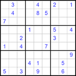 Судоку 9х9 #1008 трудный