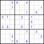 Судоку 9х9 #896 трудный
