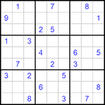 Судоку 9х9 #899 трудный
