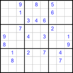 Судоку 9х9 #900 трудный