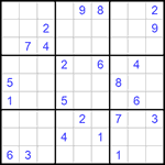 Судоку 9х9 #901 трудный