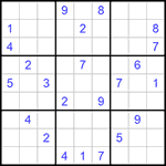 Судоку 9х9 #903 трудный