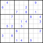 Судоку 9х9 #904 трудный