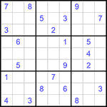 Судоку 9х9 #905 трудный