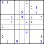 Судоку 9х9 #906 трудный