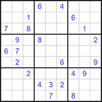 Судоку 9х9 #907 трудный