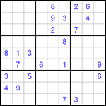 Судоку 9х9 #908 трудный