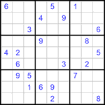 Судоку 9х9 #909 трудный