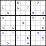 Судоку 9х9 #910 трудный