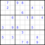 Судоку 9х9 #911 трудный