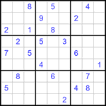 Судоку 9х9 #912 трудный