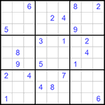 Судоку 9х9 #915 трудный