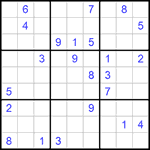 Судоку 9х9 #916 трудный