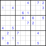 Судоку 9х9 #918 трудный