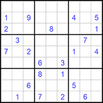 Судоку 9х9 #919 трудный