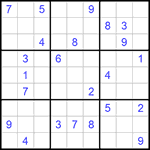 Судоку 9х9 #920 трудный