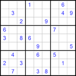 Судоку 9х9 #921 трудный