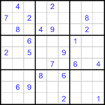 Судоку 9х9 #922 трудный