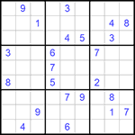 Судоку 9х9 #924 трудный