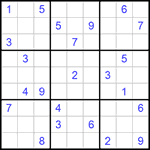 Судоку 9х9 #925 трудный