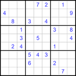 Судоку 9х9 #928 трудный