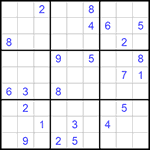Судоку 9х9 #931 трудный