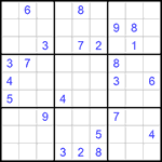 Судоку 9х9 #932 трудный