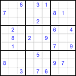 Судоку 9х9 #933 трудный
