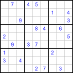 Судоку 9х9 #935 трудный